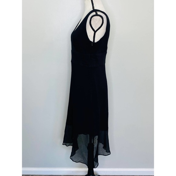 Vintage J. Crew Black Silk Dress Women 8 A-Line Textured Luxe Classic Date Night - Picture 5 of 9